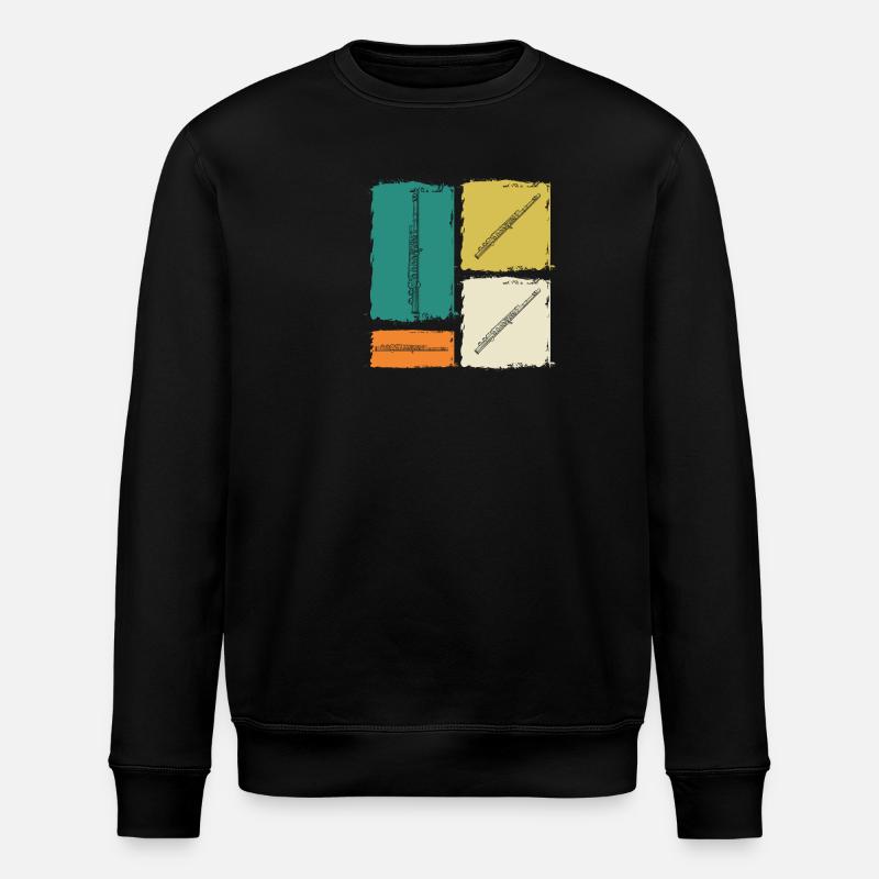 Flötist Querflöte - Stanley/Stella Unisex Bio-Sweatshirt ROLLER - Schwarz