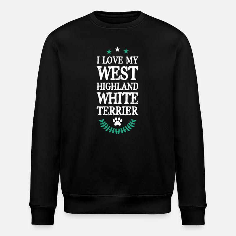 West Highland White Terrier - Sweat bio ROLLER Stanley/Stella Unisexe - noir