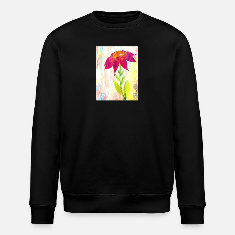 Eine Blume - Stanley/Stella Unisex Bio-Sweatshirt ROLLER - Schwarz