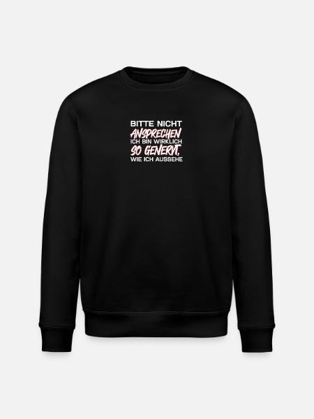 Bitte Nicht Ansprechen - Stanley/Stella Unisex Bio-Sweatshirt ROLLER - Schwarz