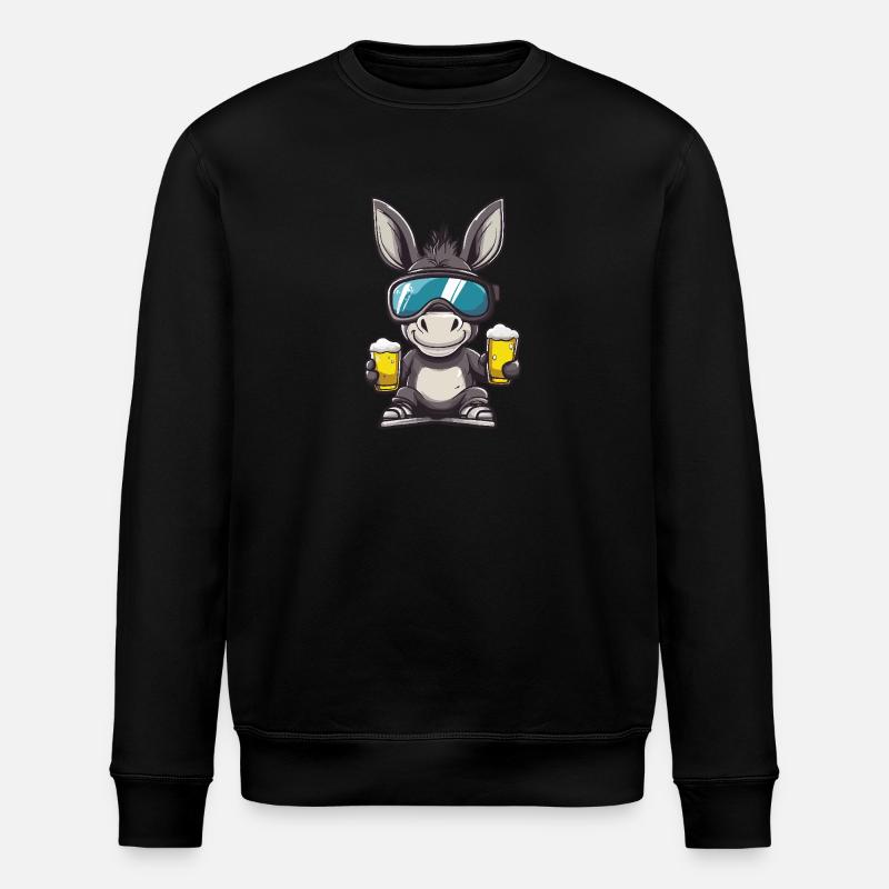 Esel Apres Ski Bier - Stanley/Stella Unisex Bio-Sweatshirt ROLLER - Schwarz