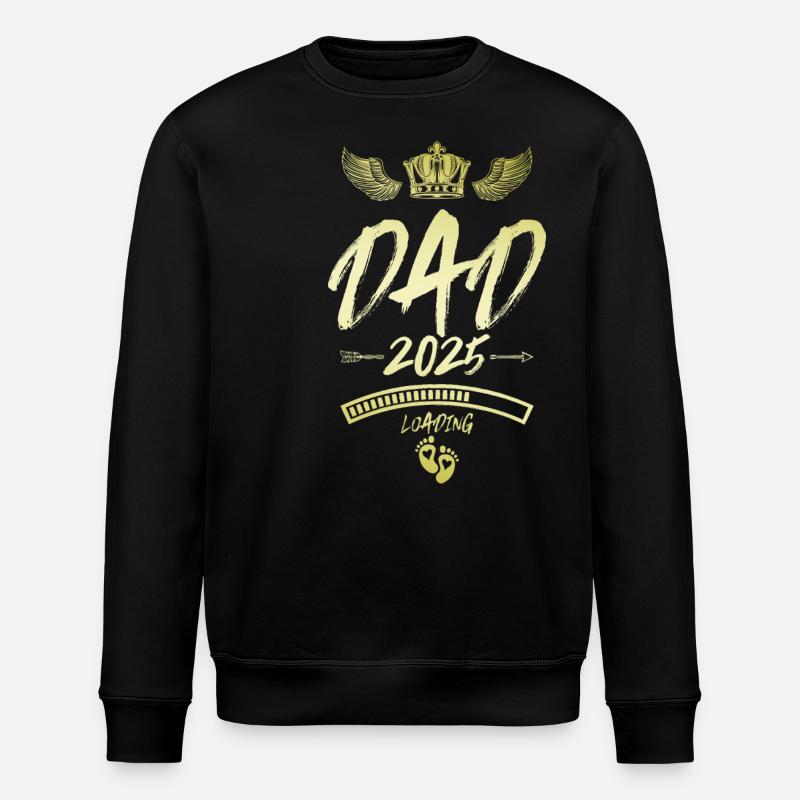 Dad 2025 Loading Papa Spruch - Stanley/Stella Unisex Bio-Sweatshirt ROLLER - Schwarz