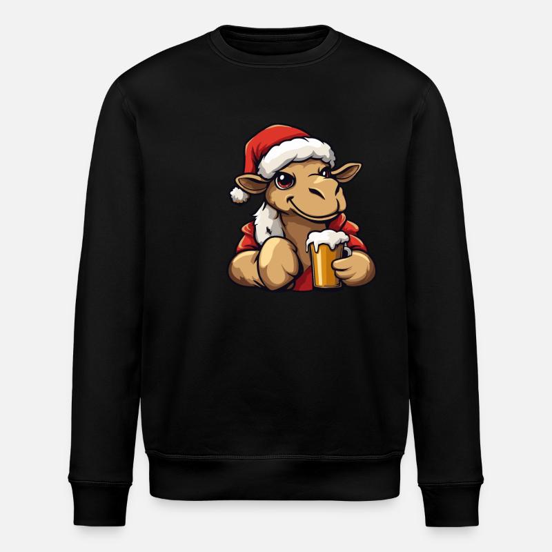 Kamel Weihnachten Bier - Stanley/Stella Unisex Bio-Sweatshirt ROLLER - Schwarz