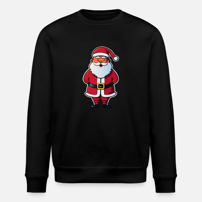Weihnachtsmann zu Weihnachten - Stanley/Stella Unisex Bio-Sweatshirt ROLLER - Schwarz