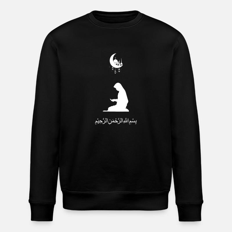 Ramadan Praying Woman White - Stanley/Stella Unisex Bio-Sweatshirt ROLLER - Schwarz