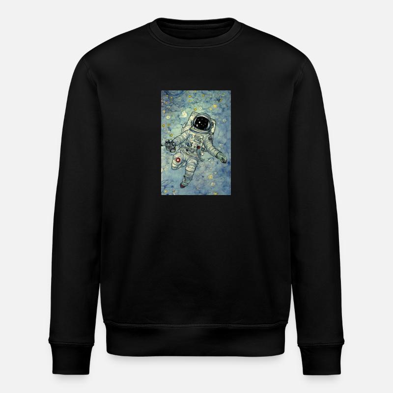 Astronaut mit Plasma2 - Stanley/Stella Unisex Bio-Sweatshirt ROLLER - Schwarz