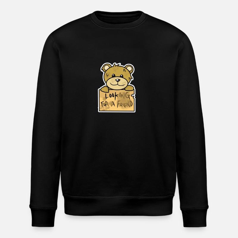 bear - Stanley/Stella ROLLER Unisex Organic Sweatshirt - black