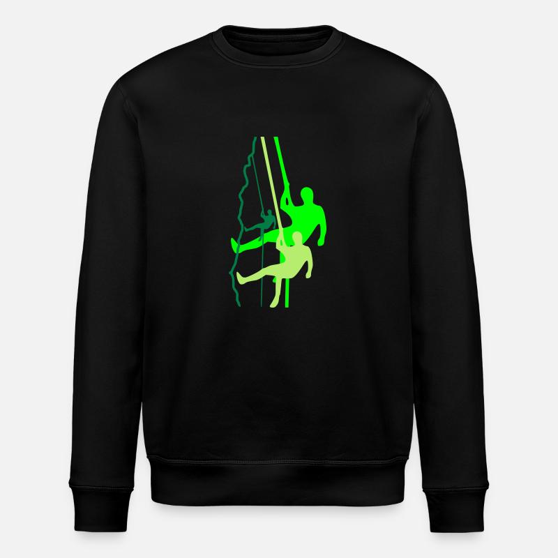 Kletterer beim Abseilen - Stanley/Stella Unisex Bio-Sweatshirt ROLLER - Schwarz