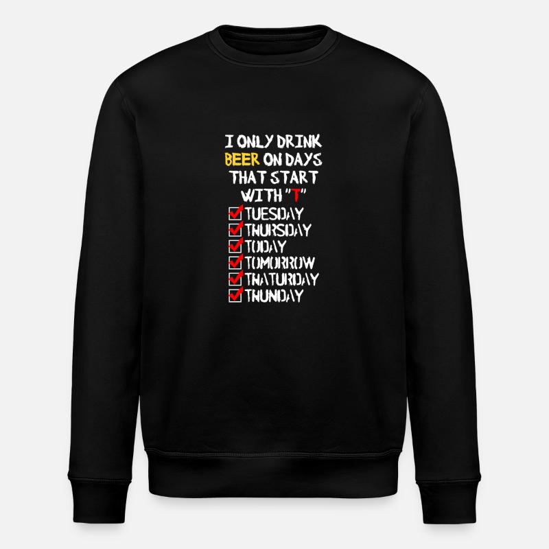 Beer everyday - Sweat bio ROLLER Stanley/Stella Unisexe - noir