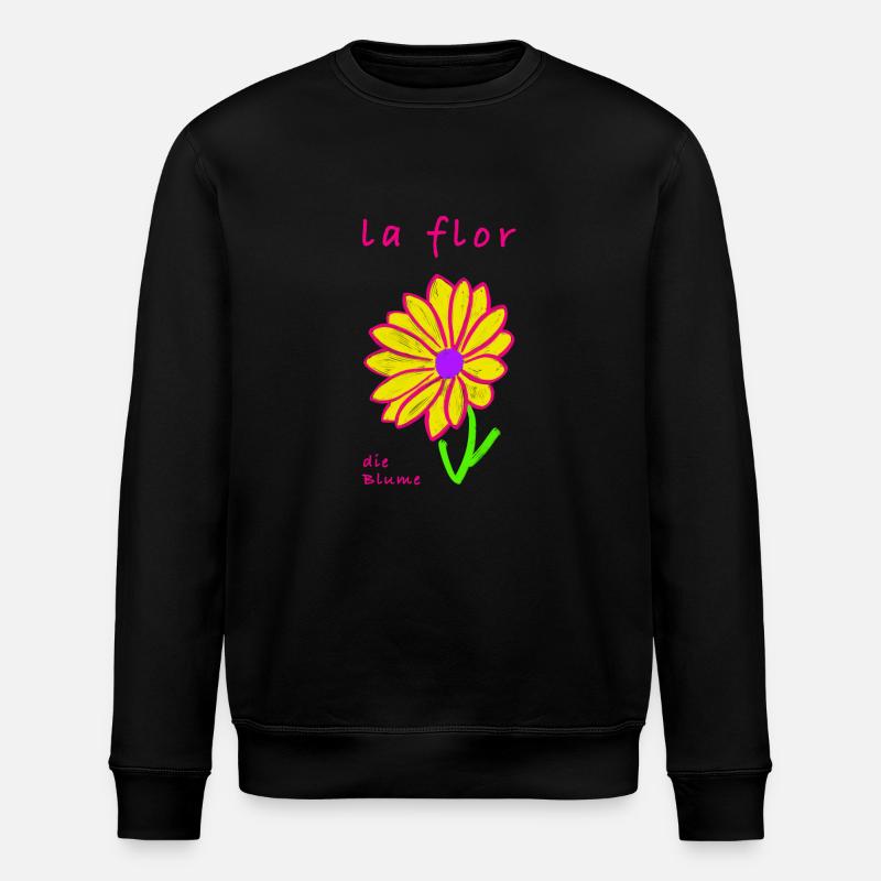 Die Blume auf Spanisch - Stanley/Stella Unisex Bio-Sweatshirt ROLLER - Schwarz