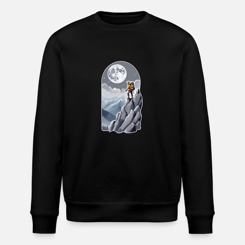 escalade - lune - espace - Sweat bio ROLLER Stanley/Stella Unisexe - noir