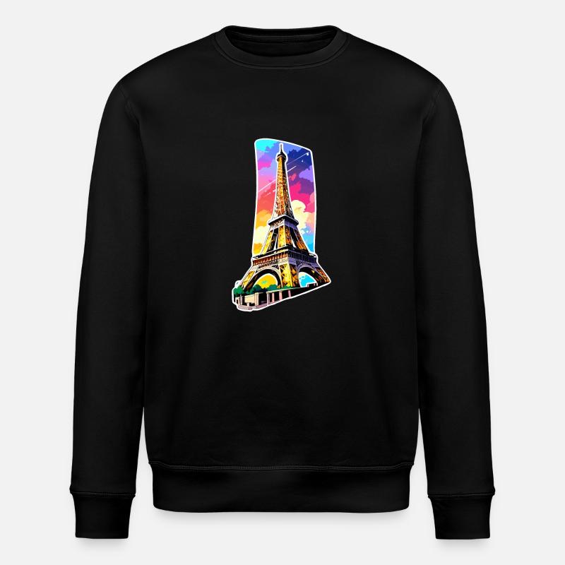 Eiffel tower #6 - Stanley/Stella ROLLER Unisex Organic Sweatshirt - black