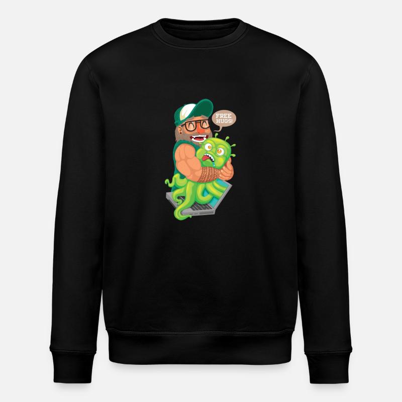Free hugs - Stanley/Stella Unisex Bio-Sweatshirt ROLLER - Schwarz