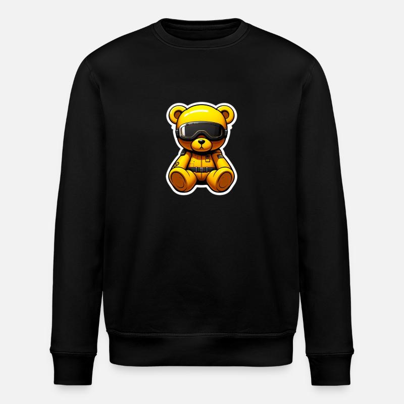 Yellow bear - Stanley/Stella Unisex Bio-Sweatshirt ROLLER - Schwarz