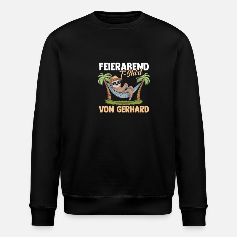 Sloth Gerhard - Stanley/Stella ROLLER Unisex Organic Sweatshirt - black