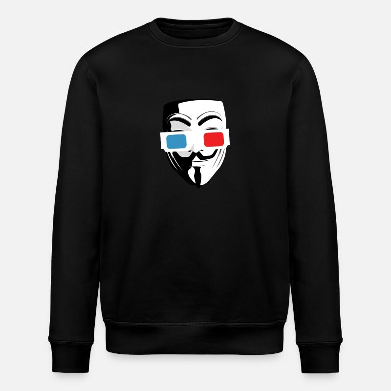 3D cinema glasses mask - Stanley/Stella ROLLER Unisex Organic Sweatshirt - black