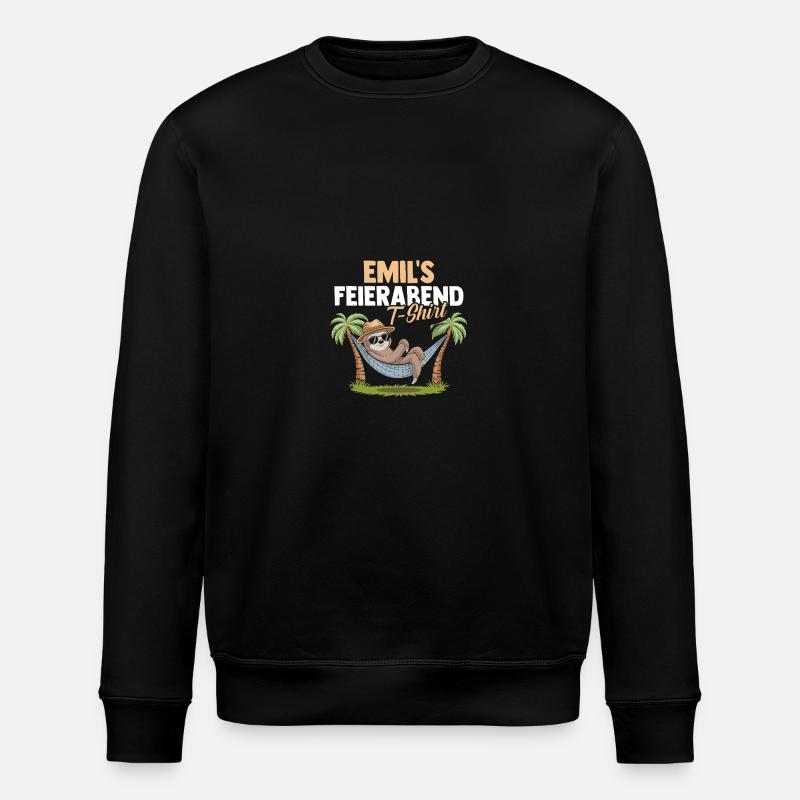 Faultier Emil - Stanley/Stella Unisex Bio-Sweatshirt ROLLER - Schwarz