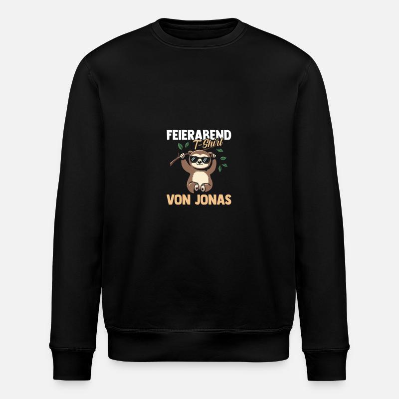 Faultier Jonas - Stanley/Stella Unisex Bio-Sweatshirt ROLLER - Schwarz