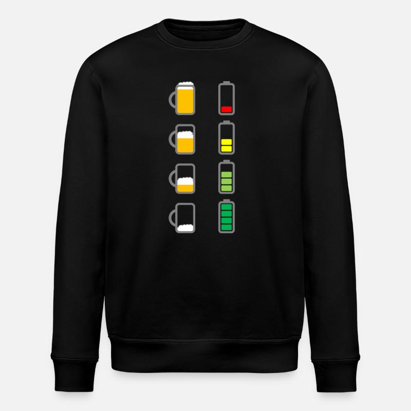 Recharge beer battery - Stanley/Stella ROLLER Unisex Organic Sweatshirt - black