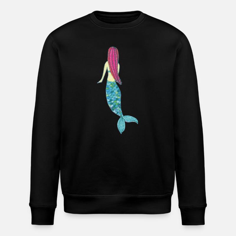 meerjungfrau impressionismus - Stanley/Stella Unisex Bio-Sweatshirt ROLLER - Schwarz