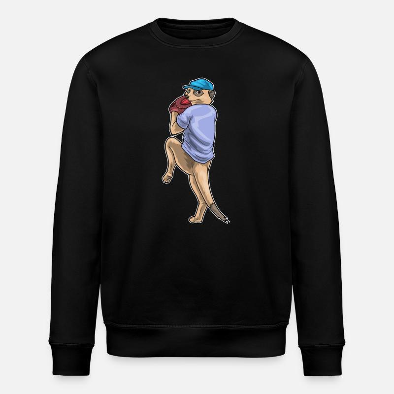 Erdmännchen Baseball Baseballhandschuh - Stanley/Stella Unisex Bio-Sweatshirt ROLLER - Schwarz
