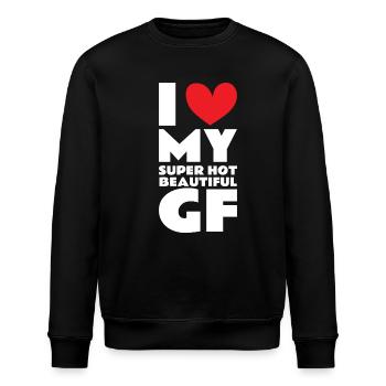 Ich Liebe Meine Freundin Paare Freund Geschenkidee - Stanley/Stella Unisex Bio-Sweatshirt ROLLER - Schwarz - Vorne - Nik (191cm)