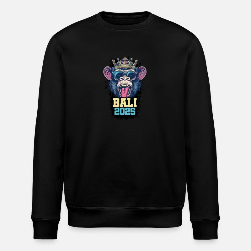 Bali 2025 Monkey - Stanley/Stella ROLLER Unisex Organic Sweatshirt - black