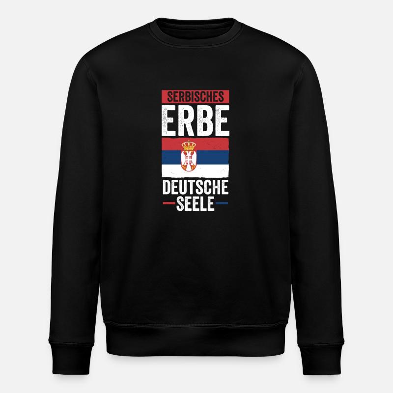 Serben Serbisch Deutschland Serbien - Stanley/Stella Unisex Bio-Sweatshirt ROLLER - Schwarz