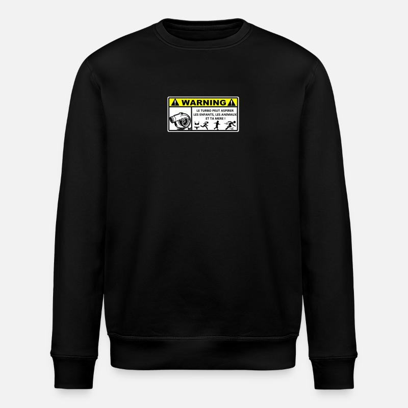 Warnung - Stanley/Stella Unisex Bio-Sweatshirt ROLLER - Schwarz