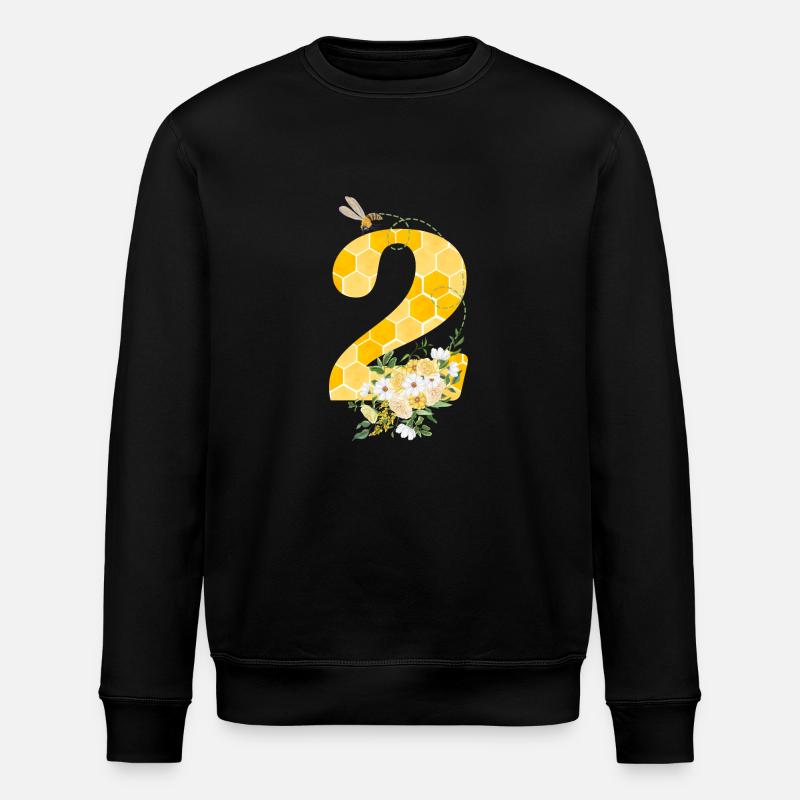 2nd Anniversary Bee - Stanley/Stella ROLLER Unisex Organic Sweatshirt - black