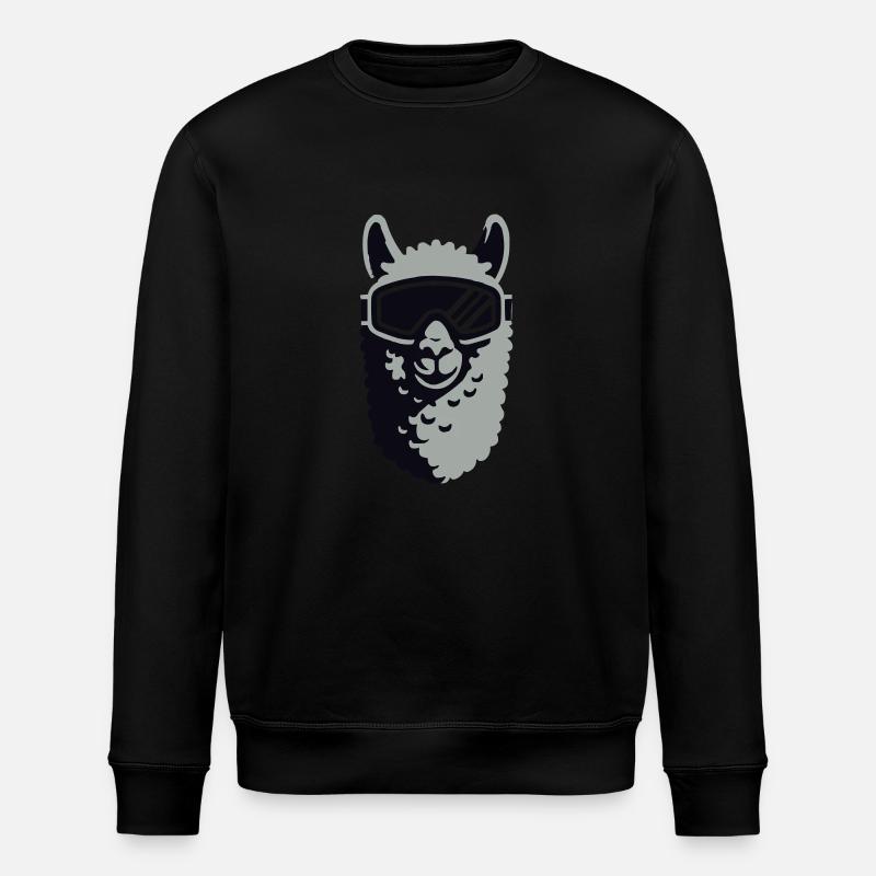 alpaka skibrille - Stanley/Stella Unisex Bio-Sweatshirt ROLLER - Schwarz