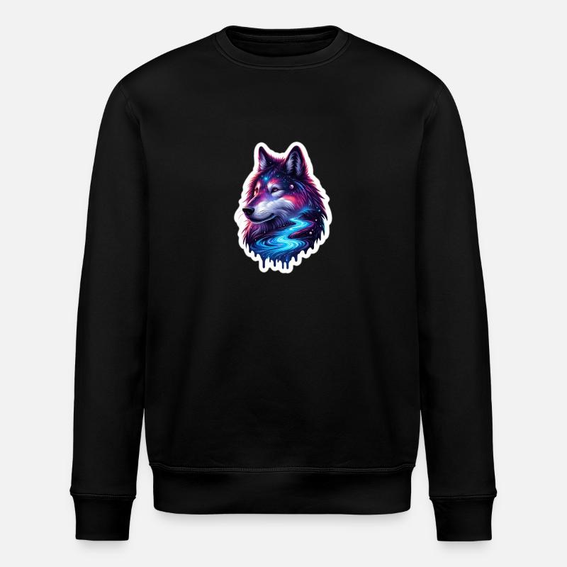 Wolve céleste - Sweat bio ROLLER Stanley/Stella Unisexe - noir