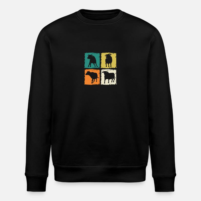 Bovins de buffle Bœufs - Sweat bio ROLLER Stanley/Stella Unisexe - noir