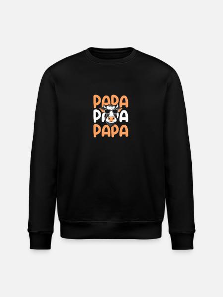 vache papa père vaches - Sweat bio ROLLER Stanley/Stella Unisexe - noir