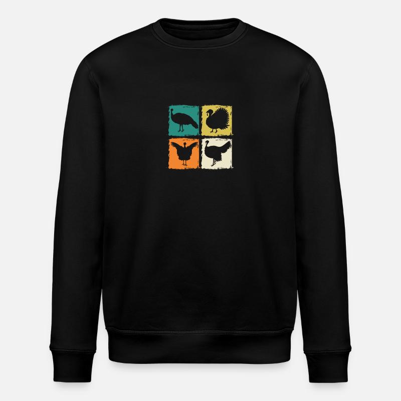 Poulets Coq Dinde - Sweat bio ROLLER Stanley/Stella Unisexe - noir