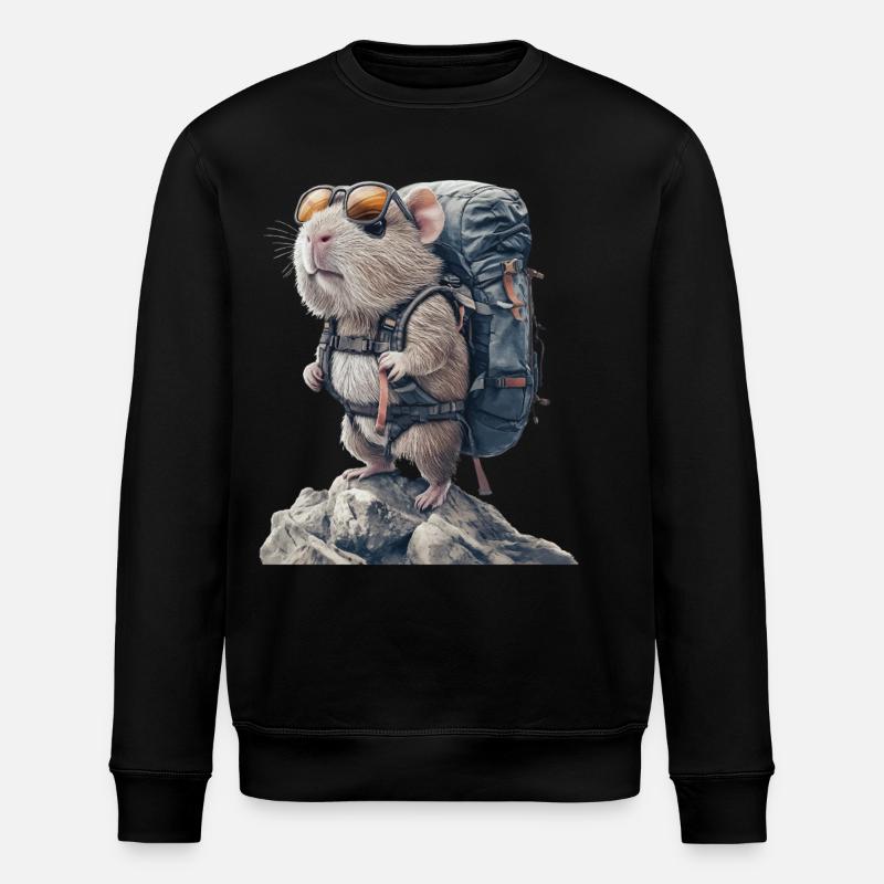 Meerschweinchen - Stanley/Stella Unisex Bio-Sweatshirt ROLLER - Schwarz