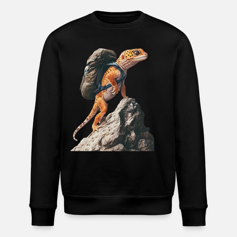 Leopardgecko - Stanley/Stella Unisex Bio-Sweatshirt ROLLER - Schwarz