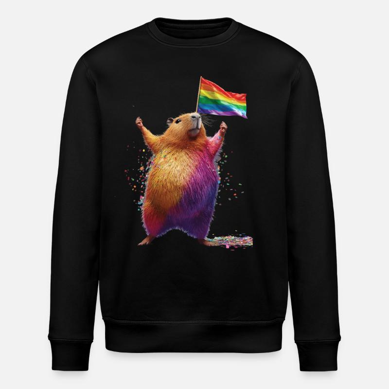 Wasserschwein - Stanley/Stella Unisex Bio-Sweatshirt ROLLER - Schwarz