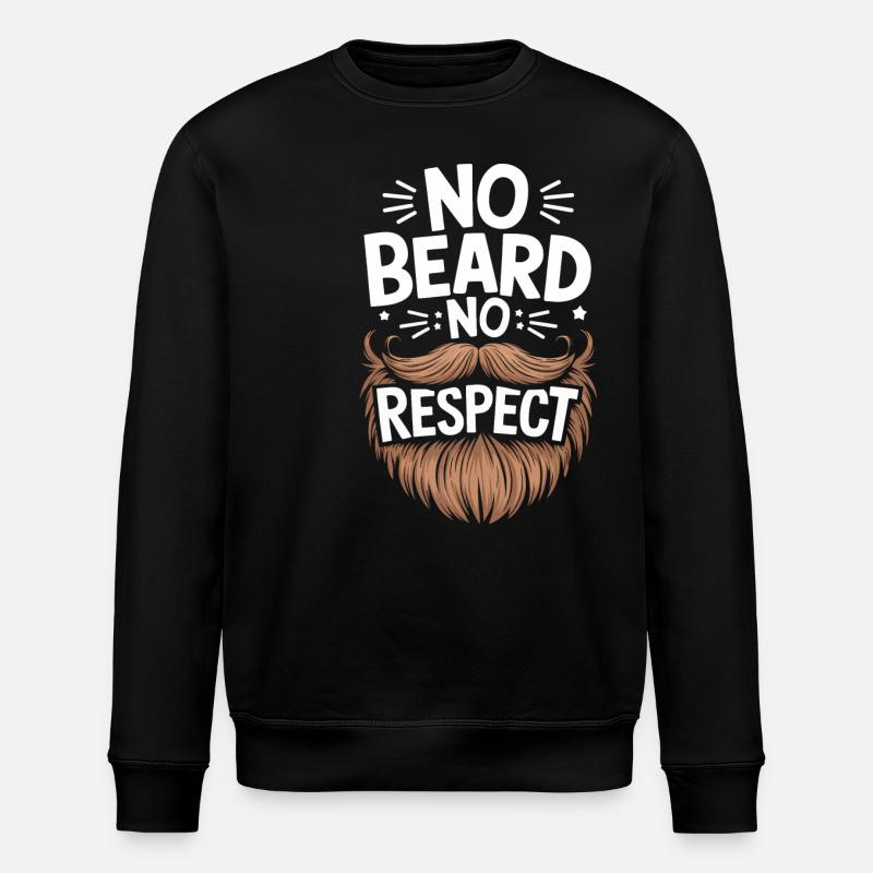 Bart Schnurrbart Bärtige Männer - Stanley/Stella Unisex Bio-Sweatshirt ROLLER - Schwarz