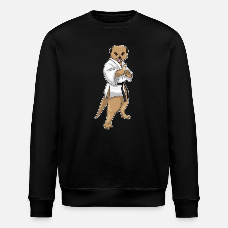 Erdmännchen Karate Kampfsport - Stanley/Stella Unisex Bio-Sweatshirt ROLLER - Schwarz
