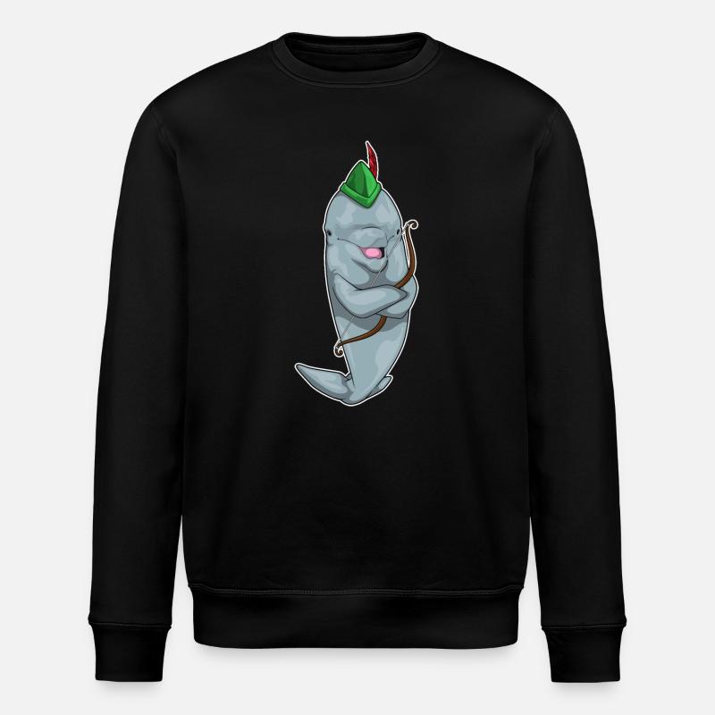 Delfin Bogenschütze Bogen - Stanley/Stella Unisex Bio-Sweatshirt ROLLER - Schwarz