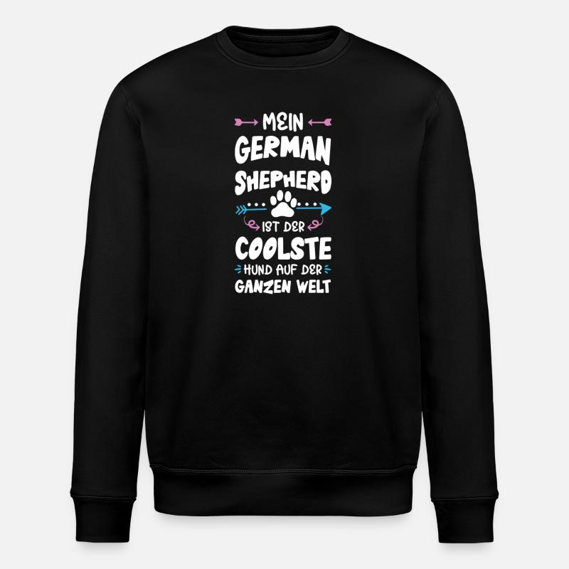 deutscher schäferhund hund spruch - Stanley/Stella Unisex Bio-Sweatshirt ROLLER - Schwarz