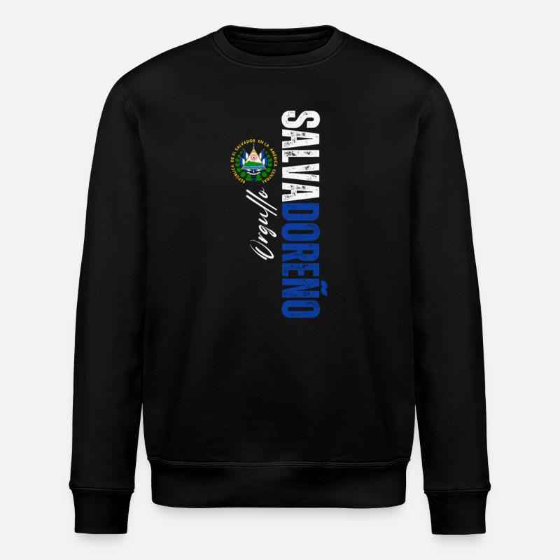 Fierté salvadorienne, design vertical - Sweat bio ROLLER Stanley/Stella Unisexe - noir