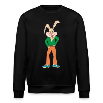 Lapin - Sweat bio ROLLER Stanley/Stella Unisexe - noir - Devant - Nik (191cm)