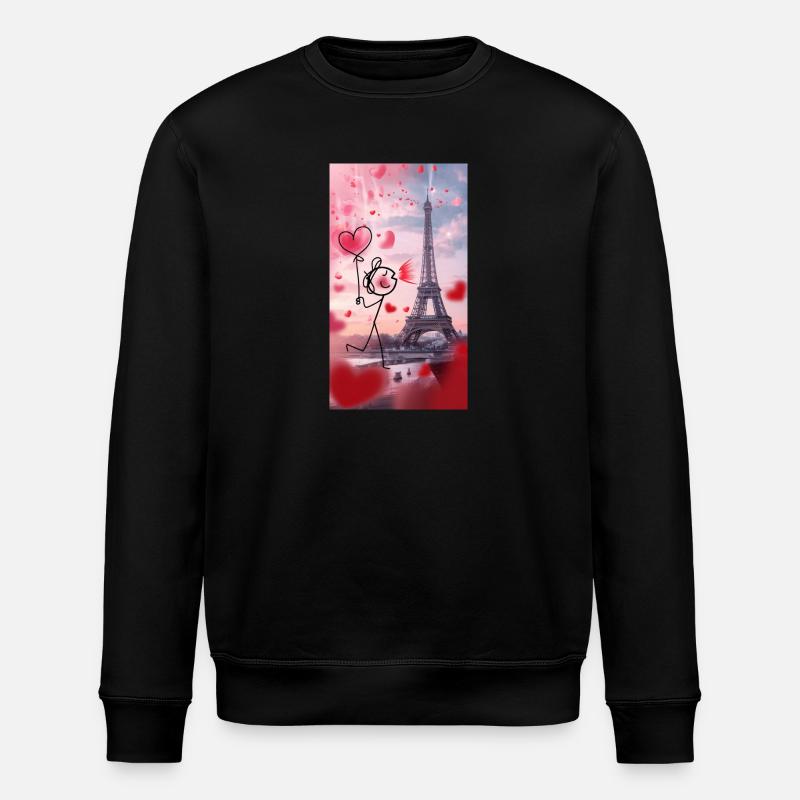 Stick Liebe Paris - Stanley/Stella Unisex Bio-Sweatshirt ROLLER - Schwarz