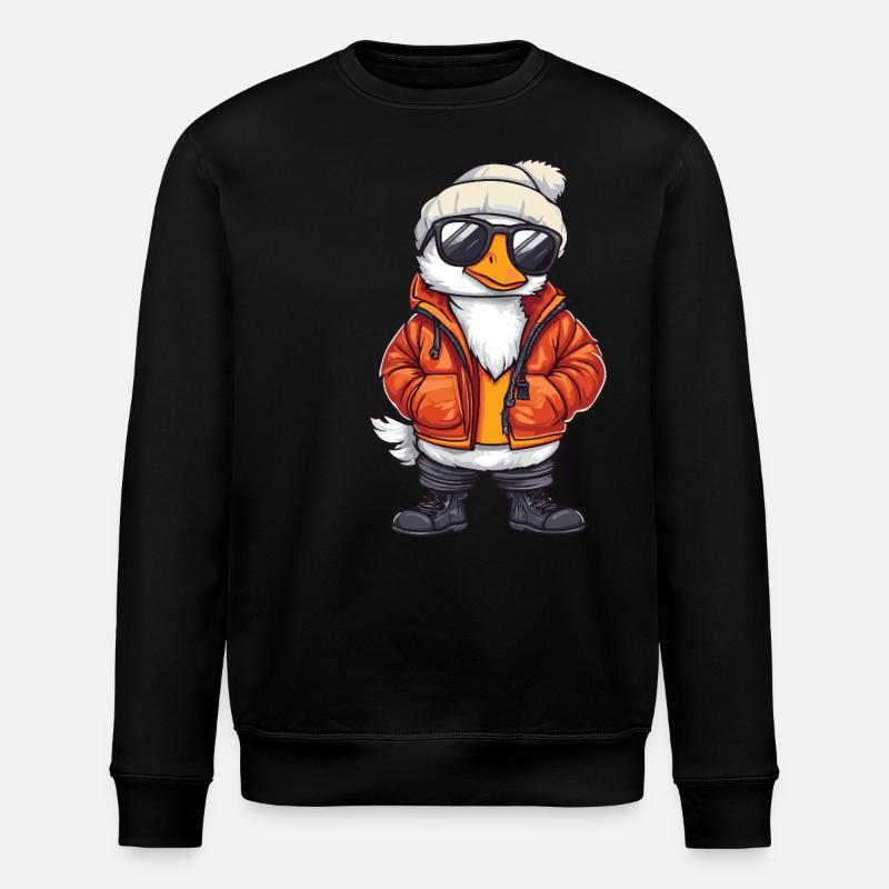Goose Cool Comic - Stanley/Stella ROLLER Unisex Organic Sweatshirt - black