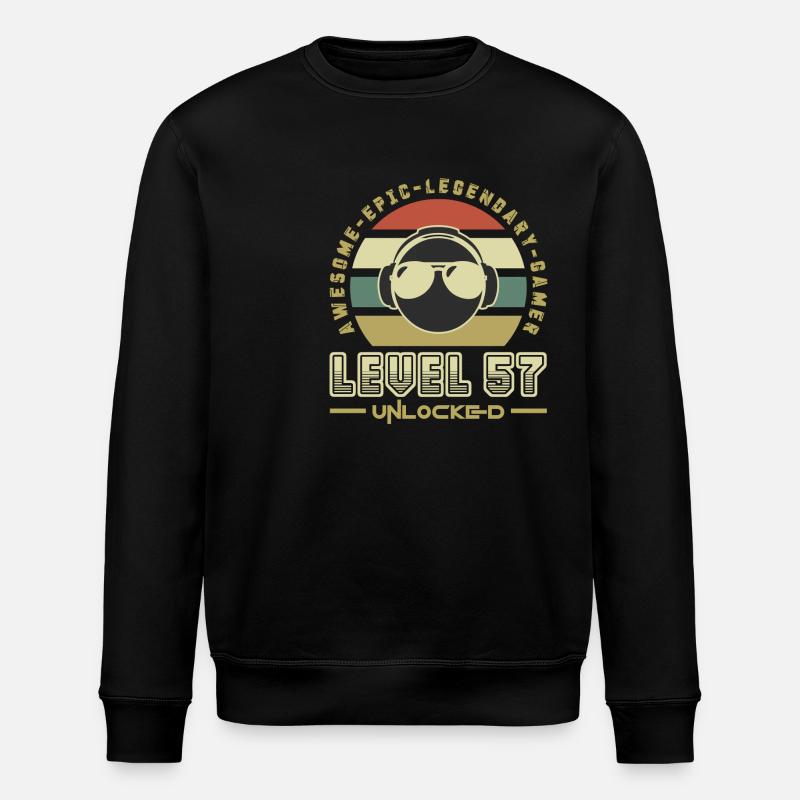 Level 57 - Sweat bio ROLLER Stanley/Stella Unisexe - noir