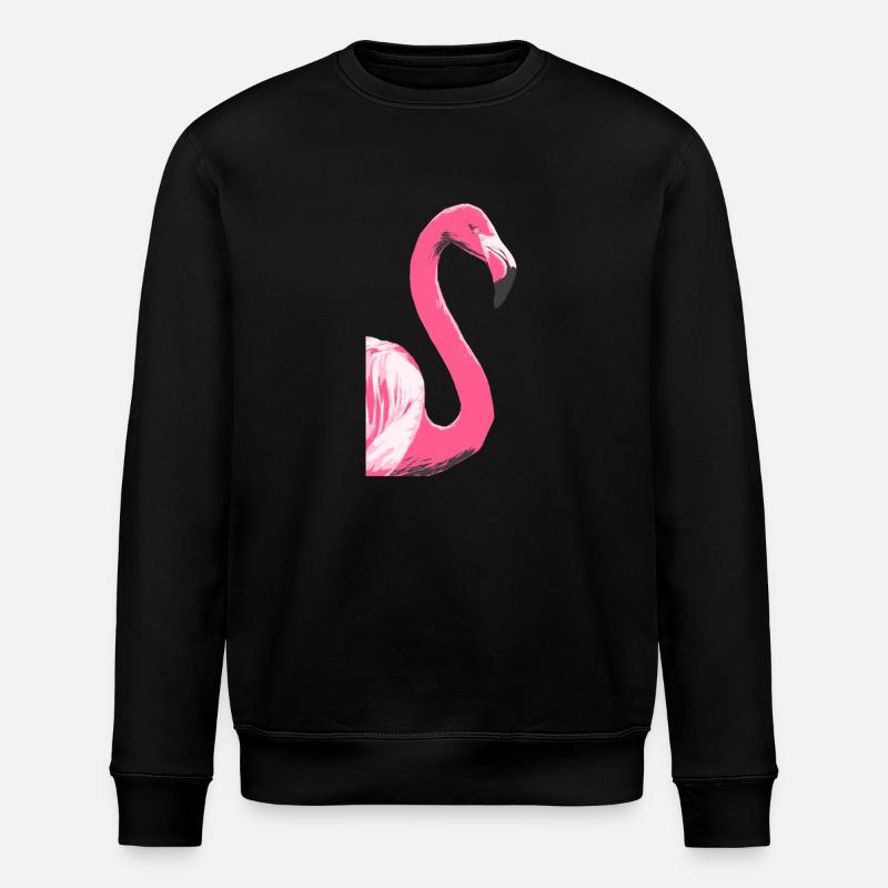 Flamingo Vogel Illustration - Stanley/Stella Unisex Bio-Sweatshirt ROLLER - Schwarz