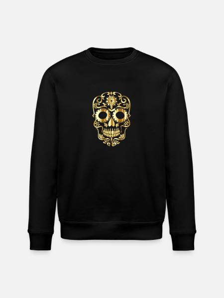 Skull of gold - Stanley/Stella ROLLER Unisex Organic Sweatshirt - black