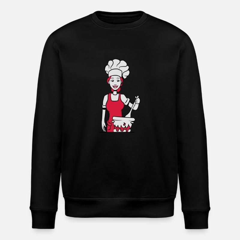 kochen köchin - Stanley/Stella Unisex Bio-Sweatshirt ROLLER - Schwarz